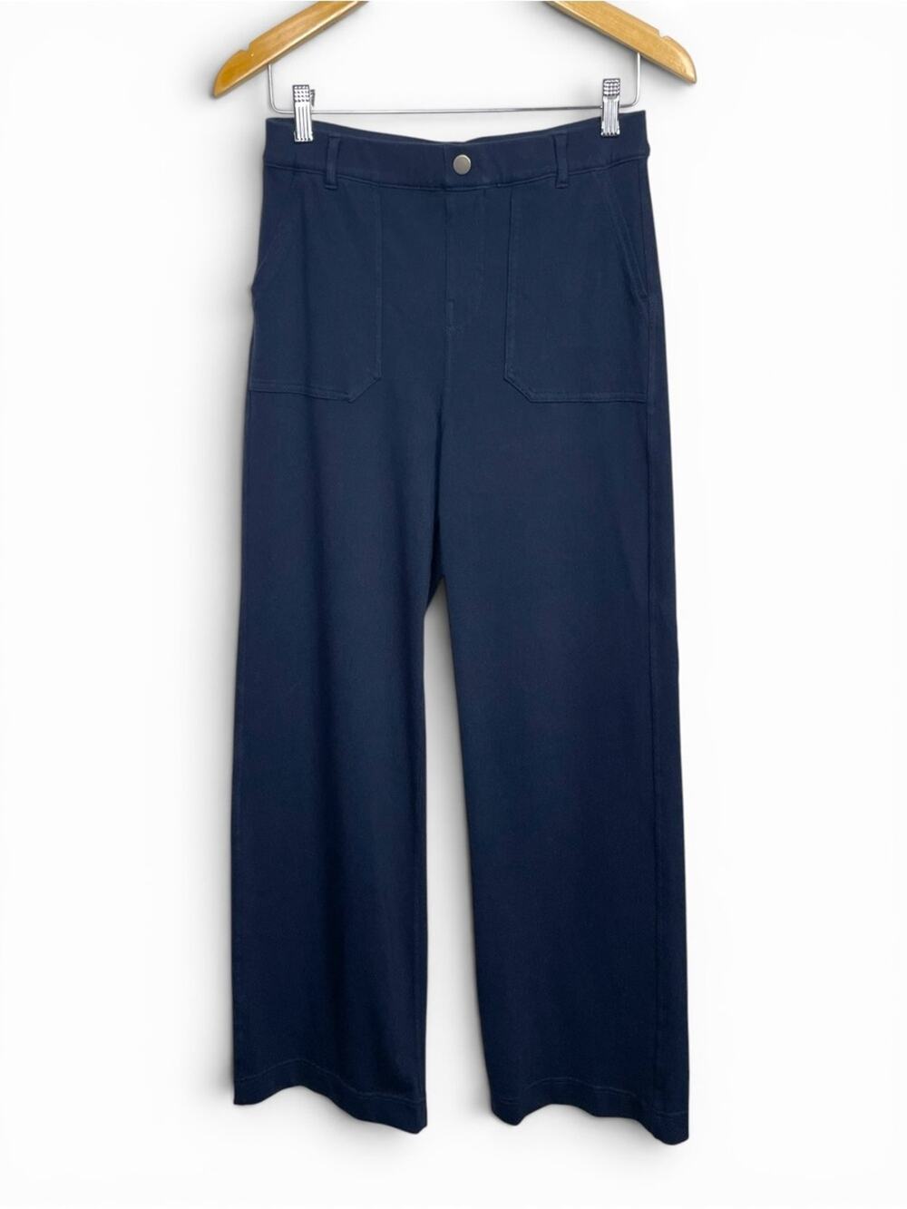 Rae Mode flowy high rise Wide Leg Navy Pull-On Pants Medium